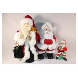 VTG Trio of Santa Claus - 2 -- Ceramic