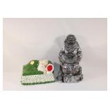 Pair of Santa Decor - Trinket Box and Candy Holder