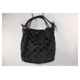 Black Coach Logo Shoulder Purse