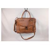 Brown Guess Faux Ostrich Purse
