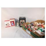 Large Lot of Christmas Ornaments - Glass, wood etc