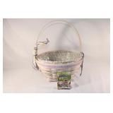2000 Longaberger Whitewash Easter Basket LRG