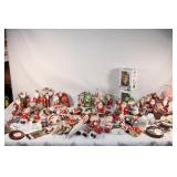 Large Collection of Santa Claus Ornaments