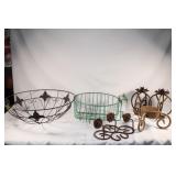 Lot of Outdoor Decor -Candle Holder, Planter, etc