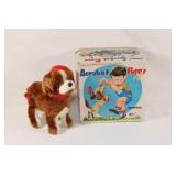 Vtg Acrobat Puppy Wind Up with Box - Works