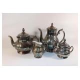 VTG Thomas Germany Silver over Porcelain Set