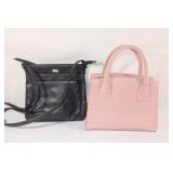 Pair of Purses - PInk Forever 21 and Black Purse