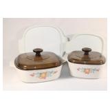 Pair Corningware Abundance Casserole Dishes