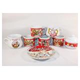 Campbells Soup Mugs, Plate, Covered Dish