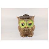 Vtg Double Sided  Ceramic Owl Cookie Jar. 1982