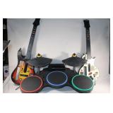 Guitar Hero World Tour Drum Set, Guitars
