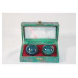 Pair of VTG Chinese Cloisonne Baoding Health Balls