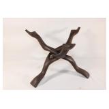 Wood Interlocking Tripod Bowl Stand