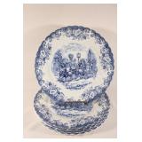 6 - Johnson Bros. Ironstone Coaching Scenes Plates