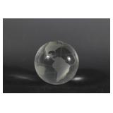 World Globe Glass Paperweight