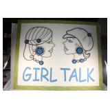 Large Decorative Wall Art - Girl Talk - Metal Wire
