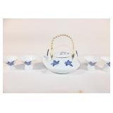 Vintage Sake Set - Blue and White