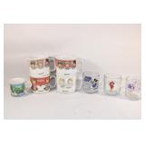 Campbells Soup Mugs, Mickey Glass Mugs, etc.