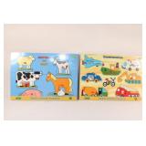 Pair of 1997 Safari Peek Inside Puzzles - New