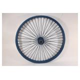 Vintage Blue  Bicycle Spoke Wheel - 17 inch