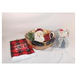 Santa Large Bowl, Gingerbread Men, Napkin Rings
