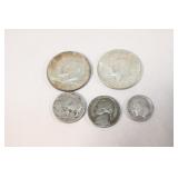 Lot of Silver Coins - Kennedy Half Dollars, Coins