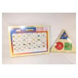 New-Magnetic Calendar -Shapes Wood Puzzle