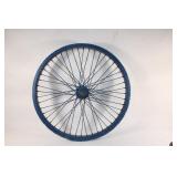 Vintage Blue Bicycle spoke Wheel - 17 inch