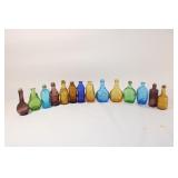 Lot of Small Vintage Glass Colored Bottles