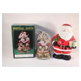 Musical Santa Claus and Santa Claus Cookie Jar