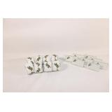 Lot of 8 Ceramic Name Plates, Napkin Rings -Holly