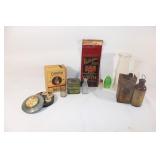 Lot of VTG Collectibles - Tins, Bottles, Sewing
