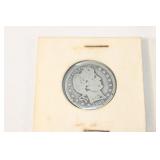 1909-D Barber Silver Quarter Dollar