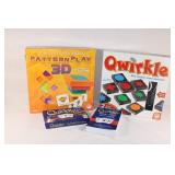 Lot of Puzzles - Qwirkle, Quiddler, Pattern Play