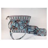 Vera Bradley Set - Java Blue Pattern, Tote, 2 Case