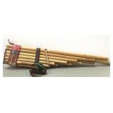 Authentic Bolivian Wood Pan Pipe Flute Larger
