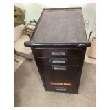 Black Rolling Metal Welding Cart 286lb Capacity