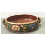 Antique 12" Mexican Talavera Pottery Serving Bowl