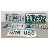 Lot of 5 Assorted License Plates 1960s Colorado