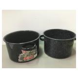 Two 7 quart Granite Ware Stew Pots