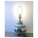 Vintage Dutch Holland Blue White Pottery Lamp
