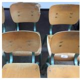 Lot Of 4 Vintage Wood Tilt Back Chairs