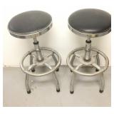 Chrome & Black Swivel Bar Stools 24" #4
