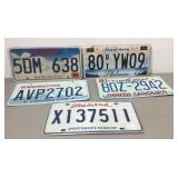 Lot of 5 Assorted License Plates Alabama Etc