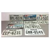 Lot of 10  Assorted Texas License Plates