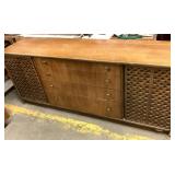 Mid Century Modern Lattice Door 12 Drawer Dresser