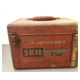 Vtg Metal 6 Inch Skil Saw Case W/Saw Saw Works