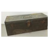 Vintage 18" Metal Fishing Tackle Box