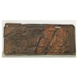 Original 1934 New Mexico License Plate