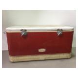 Vintage Red Enamel Thermos Cooler 1690s